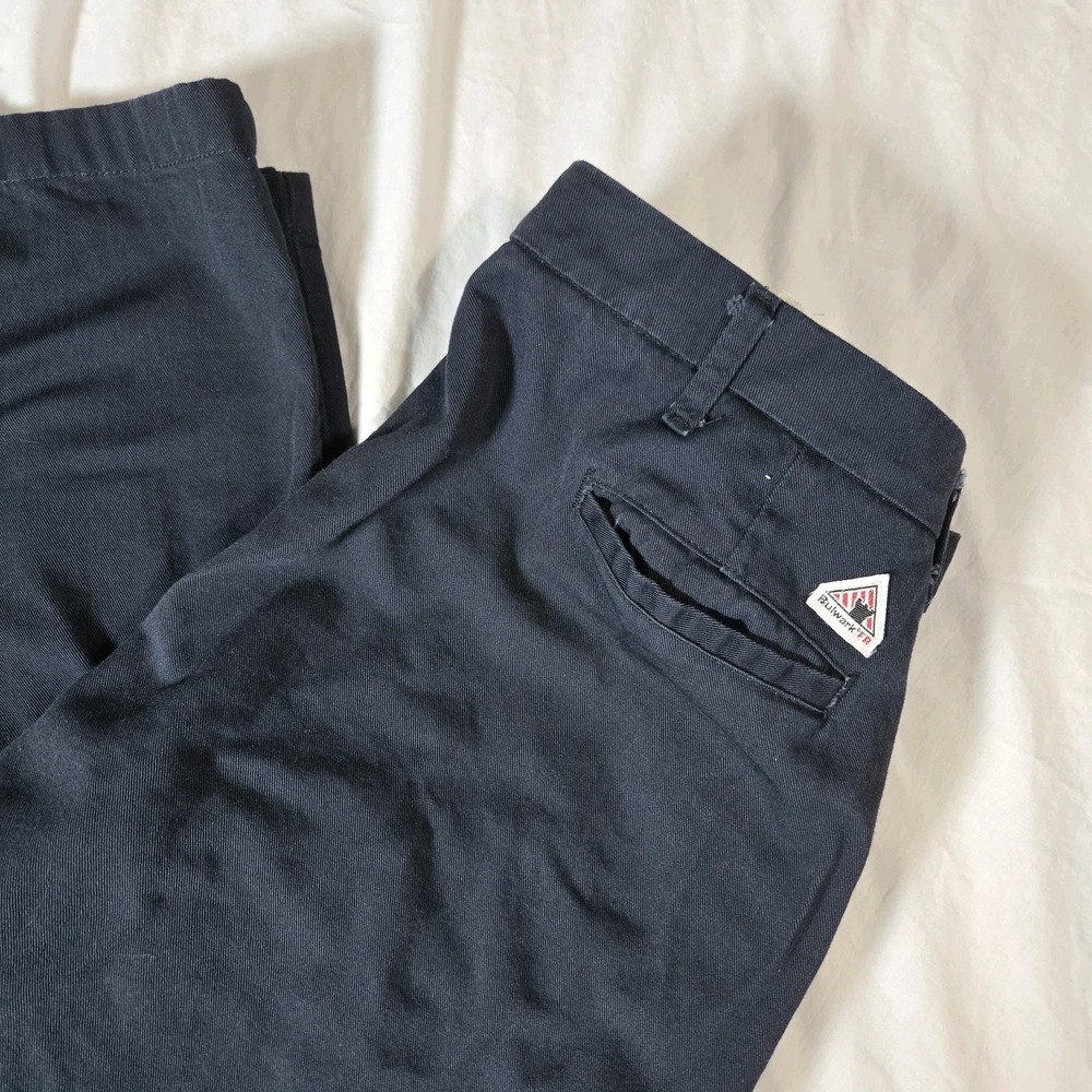 Bulwark Protective Pants Fire Resistant  Blue 40‎ Waist 29.5 Inseam Navy
